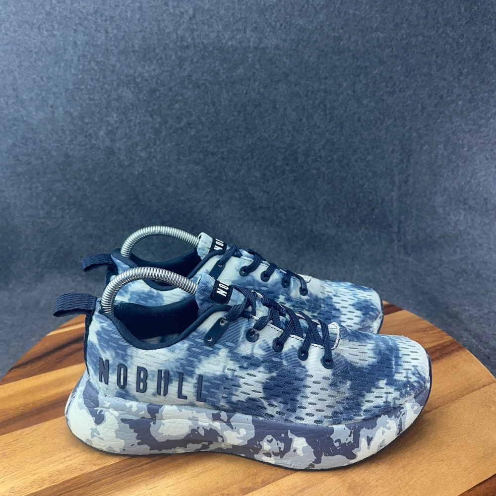 NoBull Journey Blue Tie Dye Camo Marble Sneakers Womens 9 Mens 7.5